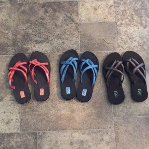 Teva flip flops 3 for $25